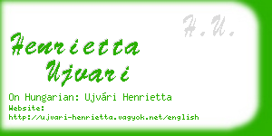 henrietta ujvari business card