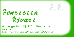 henrietta ujvari business card